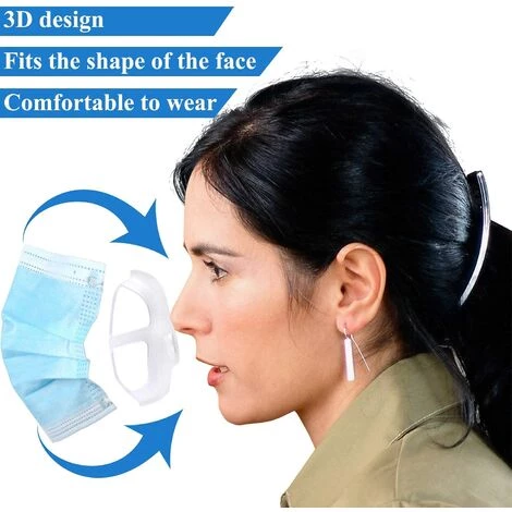 BETTERLIFE Support 3D Pour Masque Facial 10PCS Cadre De Support Intérieur Pour Masque Transparent Gardez Le Tissu Hors De La Bouche Pour Créer Plus D'espace Pour Une Protection Respiratoire Confortable 4 BETTERLIFE Support 3D Pour Masque Facial 10PCS Cadre De Support Intérieur Pour Masque Transparent Gardez Le Tissu Hors De La Bouche Pour Créer Plus D'espace Pour Une Protection Respiratoire Confortable – Image 2