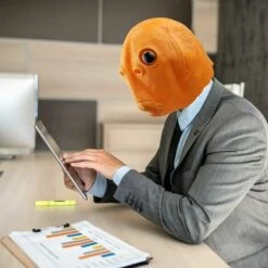 TRIOMPHE Masque De Latex De Poisson Bouche Verte, Tête De Poisson Vert Laid Drôle Adulte, Latex Cosplay Costume Couvre-Chef, Masque Alien Halloween, Cosplay Unisexe -Protection des voies respiratoires Soldes 37670301 4