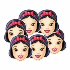 STAR CUTOUTS Masque En Carton Paquet De 6 Visage Disney Princesse Blanche-neige 27 Cm - Multicolor