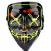THSINDE Masque Lumineux Masque LED Flash Blood Horror Thriller Masque LED Halloween Party Cosplay Costume
