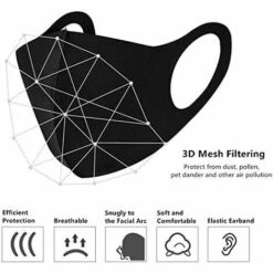 LANGRAY 6pcs Visage Bandanas Unisexe Adulte Réutilisable Lavable, Confortable Visage Coton Avec Boucle D'oreille élastique Extérieur Intérieur -Protection des voies respiratoires Soldes 37891752 4