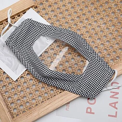 LANGRAY Lot De 2 Bandanas Transparents Pour Le Visage Masc Avec Fenêtre Visible Masc Transparent En Coton Réutilisable Pour Les Adultes Sourds Et Malentendants 4 LANGRAY Lot De 2 Bandanas Transparents Pour Le Visage Masc Avec Fenêtre Visible Masc Transparent En Coton Réutilisable Pour Les Adultes Sourds Et Malentendants – Image 2