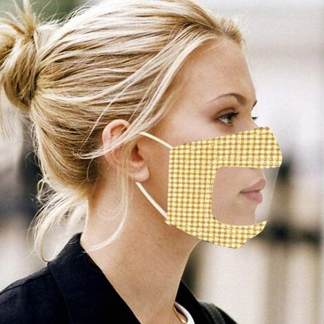 LANGRAY Couvre-bouche Anti-poussière Revêtement En Coton Lavable Et Réutilisable Avec Fenêtre Transparente Expression Visible Pour Les Sourds Et Malentendants Boucliers Buccaux Extérieurs En Tissu Unisexe Pour Femmes Et Filles #1 4 LANGRAY Couvre-bouche Anti-poussière Revêtement En Coton Lavable Et Réutilisable Avec Fenêtre Transparente Expression Visible Pour Les Sourds Et Malentendants Boucliers Buccaux Extérieurs En Tissu Unisexe Pour Femmes Et Filles #1 – Image 2