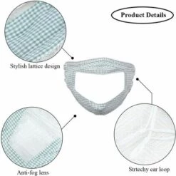 LANGRAY Couvre-bouche Anti-poussière Revêtement En Coton Lavable Et Réutilisable Avec Fenêtre Transparente Visible Expression Boucliers Buccaux Extérieurs En Tissu Unisexe Pour Sourds Et Malentendants Vert -Protection des voies respiratoires Soldes 37891939 4