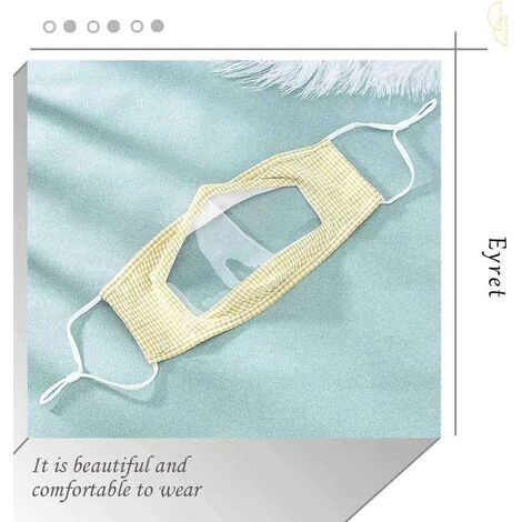 LANGRAY Couvre-bouche Anti-poussière Revêtement En Coton Lavable Et Réutilisable Avec Fenêtre Transparente Visible Expression Boucliers Buccaux Extérieurs En Tissu Unisexe Pour Sourds Et Malentendants 5 LANGRAY Couvre-bouche Anti-poussière Revêtement En Coton Lavable Et Réutilisable Avec Fenêtre Transparente Visible Expression Boucliers Buccaux Extérieurs En Tissu Unisexe Pour Sourds Et Malentendants – Image 3