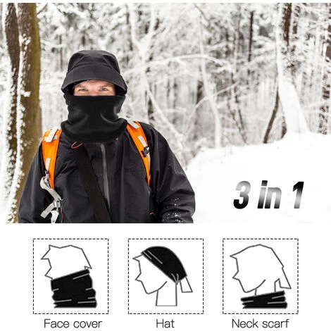ASUPERMALL Cache-Cou En Molleton Double Couche Avec Cordon De Serrage Sport D'Hiver Cache-Cou Echarpe Bonnet Bonnet Pour Cyclisme Peche Patinage Course Camping Randonnee,Gris Clair 7 ASUPERMALL Cache-Cou En Molleton Double Couche Avec Cordon De Serrage Sport D'Hiver Cache-Cou Echarpe Bonnet Bonnet Pour Cyclisme Peche Patinage Course Camping Randonnee,Gris Clair – Image 5