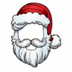 STAR CUTOUTS Masque En Carton - Masque Ouvert De Père Noël - Multicolor