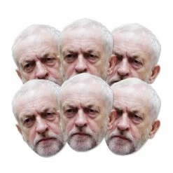 STAR CUTOUTS Masque En Carton Paquet De 6 Visages Jeremy Corbyn - Multicolor
