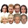STAR CUTOUTS Masque En Carton Paquet De 8 Visages Famille Royale - Reine Elisabeth, Philip, Wiliam, Kate, Charles, Camila, Harry Barbu, Meghan - Multicolor 2 STAR CUTOUTS Masque En Carton Paquet De 8 Visages Famille Royale - Reine Elisabeth, Philip, Wiliam, Kate, Charles, Camila, Harry Barbu, Meghan - Multicolor -Protection des voies respiratoires Soldes 38277724 1