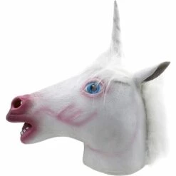 TRIOMPHE Costume D'Halloween Fête Masque De Latex Tête Animale Licorne