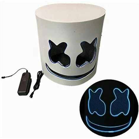 TRIOMPHE LED Halloween Masque, DJ Masques Halloween Pour Cosplay En Latex De Caoutchouc Masque, Costumes Adulte Casque Lumineux Pour Noel De Fête Jouer Pour Enfents Et Adults (Bleu) 3 TRIOMPHE LED Halloween Masque, DJ Masques Halloween Pour Cosplay En Latex De Caoutchouc Masque, Costumes Adulte Casque Lumineux Pour Noel De Fête Jouer Pour Enfents Et Adults (Bleu)