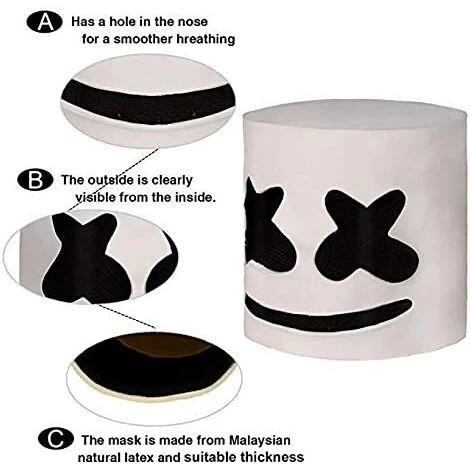 TRIOMPHE LED Halloween Masque, DJ Masques Halloween Pour Cosplay En Latex De Caoutchouc Masque, Costumes Adulte Casque Lumineux Pour Noel De Fête Jouer Pour Enfents Et Adults (Bleu) 6 TRIOMPHE LED Halloween Masque, DJ Masques Halloween Pour Cosplay En Latex De Caoutchouc Masque, Costumes Adulte Casque Lumineux Pour Noel De Fête Jouer Pour Enfents Et Adults (Bleu) – Image 4