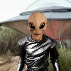 TRIOMPHE Masque Alien, Halloween Masque Effrayant Nouveauté Costume Party Latex Animal Visage Masque Pleine Tête Alien Visage Latex Horreur Couvre-Chef Bouclier Pour Halloween Party -Protection des voies respiratoires Soldes 38288752 4