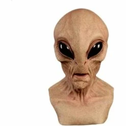TRIOMPHE Masque Alien, Halloween Masque Effrayant Nouveauté Costume Party Latex Animal Visage Masque Pleine Tête Alien Visage Latex Horreur Couvre-Chef Bouclier Pour Halloween Party -Protection des voies respiratoires Soldes 38288752 5