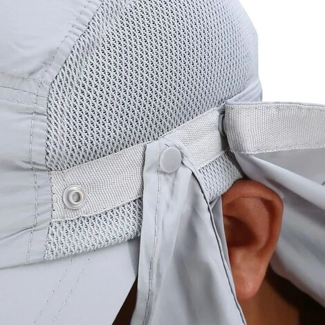 TRIOMPHE Chapeau Pare Soleil Amovible 3 En 1 Casquette Intégrale Anti UV Protection Complète Visage Cou Respirant Séchage Rapide Pour L'Extérieur Pêche Randonnée (Couleur : Gris) 4 TRIOMPHE Chapeau Pare Soleil Amovible 3 En 1 Casquette Intégrale Anti UV Protection Complète Visage Cou Respirant Séchage Rapide Pour L'Extérieur Pêche Randonnée (Couleur : Gris) – Image 2