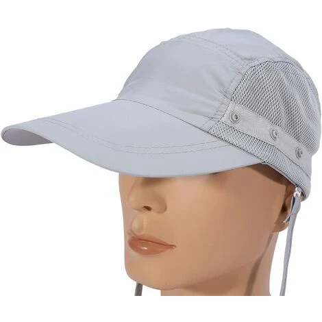 TRIOMPHE Chapeau Pare Soleil Amovible 3 En 1 Casquette Intégrale Anti UV Protection Complète Visage Cou Respirant Séchage Rapide Pour L'Extérieur Pêche Randonnée (Couleur : Gris) 5 TRIOMPHE Chapeau Pare Soleil Amovible 3 En 1 Casquette Intégrale Anti UV Protection Complète Visage Cou Respirant Séchage Rapide Pour L'Extérieur Pêche Randonnée (Couleur : Gris) – Image 3