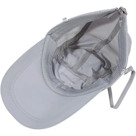 TRIOMPHE Chapeau Pare Soleil Amovible 3 En 1 Casquette Intégrale Anti UV Protection Complète Visage Cou Respirant Séchage Rapide Pour L'Extérieur Pêche Randonnée (Couleur : Gris) 7 TRIOMPHE Chapeau Pare Soleil Amovible 3 En 1 Casquette Intégrale Anti UV Protection Complète Visage Cou Respirant Séchage Rapide Pour L'Extérieur Pêche Randonnée (Couleur : Gris) – Image 5