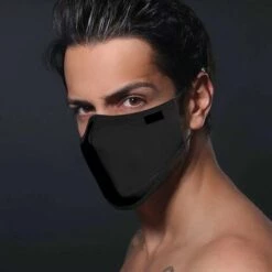 SUN FLOWER Masque Facial De Protection Noir De Haute Qualité Avec Pince-nez Et Bretelles Réglables Masque Facial En Coton Masque Facial En Tissu Lavable Et Durable -Protection des voies respiratoires Soldes 38374447 3