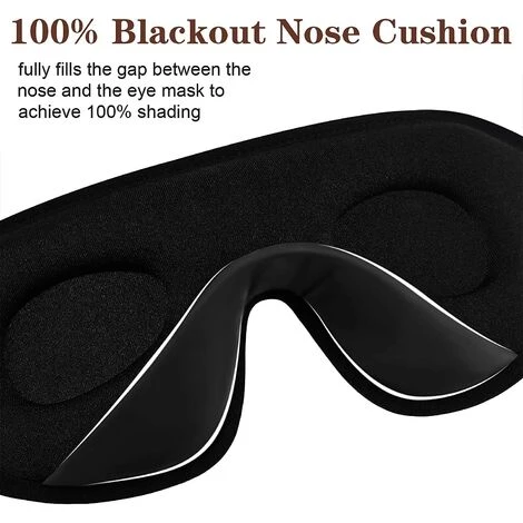 ILOVEMILAN Masque De Sommeil 100 % Occultant Pour Homme Et Femme - Masque De Sommeil Pour Les Yeux - Tissu Lycra Doux Et Confortable - Bandeau Pour Les Yeux 3D Pour Une Obscurité Totale 1pc (Noir) 4 ILOVEMILAN Masque De Sommeil 100 % Occultant Pour Homme Et Femme - Masque De Sommeil Pour Les Yeux - Tissu Lycra Doux Et Confortable - Bandeau Pour Les Yeux 3D Pour Une Obscurité Totale 1pc (Noir) – Image 2
