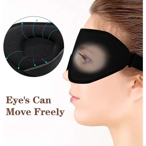 ILOVEMILAN Masque De Sommeil 100 % Occultant Pour Homme Et Femme - Masque De Sommeil Pour Les Yeux - Tissu Lycra Doux Et Confortable - Bandeau Pour Les Yeux 3D Pour Une Obscurité Totale 1pc (Noir) 6 ILOVEMILAN Masque De Sommeil 100 % Occultant Pour Homme Et Femme - Masque De Sommeil Pour Les Yeux - Tissu Lycra Doux Et Confortable - Bandeau Pour Les Yeux 3D Pour Une Obscurité Totale 1pc (Noir) – Image 4