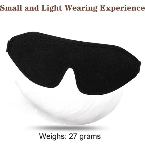 ILOVEMILAN Masque De Sommeil 100 % Occultant Pour Homme Et Femme - Masque De Sommeil Pour Les Yeux - Tissu Lycra Doux Et Confortable - Bandeau Pour Les Yeux 3D Pour Une Obscurité Totale 1pc (Noir) 7 ILOVEMILAN Masque De Sommeil 100 % Occultant Pour Homme Et Femme - Masque De Sommeil Pour Les Yeux - Tissu Lycra Doux Et Confortable - Bandeau Pour Les Yeux 3D Pour Une Obscurité Totale 1pc (Noir) – Image 5