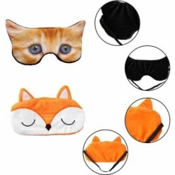 ILOVEMILAN Masque De Sommeil, Dormir Voyage Bandeau Les Yeux, Masque De Nuit Femme, 3D Masques De Sommeil Mignon, Mignon Animaux Masque De Nuit, Pour Tous 4pcs (Chats, Chiens, Tigres Et Renards Mignons) -Protection des voies respiratoires Soldes 38998514 3
