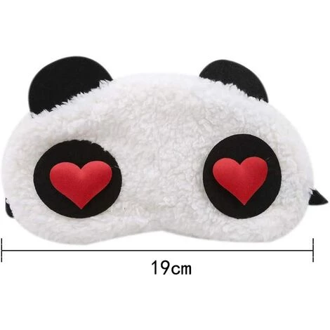 ILOVEMILAN Masques Pour Les Yeux En Forme De Panda - Doux Et Moelleux - Idéal Pour Les Voyages Et Les Soirées Pyjama 2pcs (Panda Roux Aux Yeux D'amour + Panda Blanc Aux Yeux D'amour) 4 ILOVEMILAN Masques Pour Les Yeux En Forme De Panda - Doux Et Moelleux - Idéal Pour Les Voyages Et Les Soirées Pyjama 2pcs (Panda Roux Aux Yeux D'amour + Panda Blanc Aux Yeux D'amour) – Image 2
