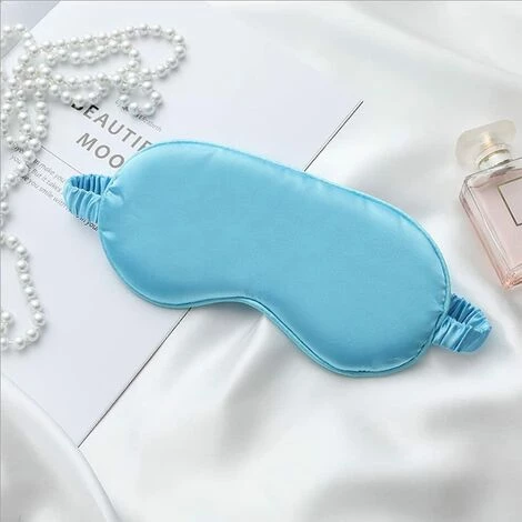 ILOVEMILAN Masque Pour Les Yeux, Masque De Nuit, Masques De Sommeil, Bandeau Yeux, Masque Pour Les Yeux Occultant Pour Le Sommeil, Les Voyages, Le Travail Posté, 2pcs (Poudre De Champagne, Bleu Ciel) 4 ILOVEMILAN Masque Pour Les Yeux, Masque De Nuit, Masques De Sommeil, Bandeau Yeux, Masque Pour Les Yeux Occultant Pour Le Sommeil, Les Voyages, Le Travail Posté, 2pcs (Poudre De Champagne, Bleu Ciel) – Image 2