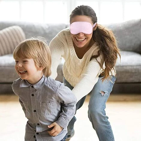 ILOVEMILAN Masque Pour Les Yeux, Masque De Nuit, Masques De Sommeil, Bandeau Yeux, Masque Pour Les Yeux Occultant Pour Le Sommeil, Les Voyages, Le Travail Posté, 2pcs (Poudre De Champagne, Bleu Ciel) 6 ILOVEMILAN Masque Pour Les Yeux, Masque De Nuit, Masques De Sommeil, Bandeau Yeux, Masque Pour Les Yeux Occultant Pour Le Sommeil, Les Voyages, Le Travail Posté, 2pcs (Poudre De Champagne, Bleu Ciel) – Image 4