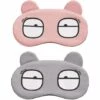 ILOVEMILAN Cache Yeux, Masque De Nuit, Masque Pour Dormir, Masque Nuit Sommeil, Bandeau Yeux Sommeil, Masque De Sommeil Adulte Pour Homme Femme 2pcs (Rose, Gris)