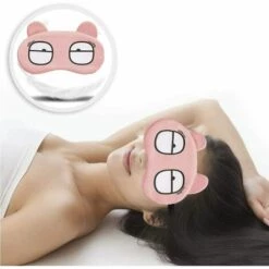ILOVEMILAN Cache Yeux, Masque De Nuit, Masque Pour Dormir, Masque Nuit Sommeil, Bandeau Yeux Sommeil, Masque De Sommeil Adulte Pour Homme Femme 2pcs (Rose, Gris) -Protection des voies respiratoires Soldes 38998615 5