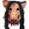 TRIOMPHE Halloween Latex Masque Tête De Cochon Avec Cheveux Masque Animaux Porc Horreur Effrayant Accessoire Costume Déguisement Halloween Mascarade Carnaval Cosplay Fête Masque De Déguisement -Protection des voies respiratoires Soldes 39123131 1