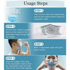 BETTERLIFE Support De Visage En Silicone 3D, Support De Protection Pour Le Visage Pour Un Espace Respirant Plus Confortable, Support De Protection Pour Rouge à Lèvres, Garder Le Tissu Hors De La Bouche 10 Pièces 8 BETTERLIFE Support De Visage En Silicone 3D, Support De Protection Pour Le Visage Pour Un Espace Respirant Plus Confortable, Support De Protection Pour Rouge à Lèvres, Garder Le Tissu Hors De La Bouche 10 Pièces -Protection des voies respiratoires Soldes 39236715 2