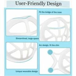 BETTERLIFE Support De Visage En Silicone 3D, Support De Protection Pour Le Visage Pour Un Espace Respirant Plus Confortable, Support De Protection Pour Rouge à Lèvres, Garder Le Tissu Hors De La Bouche 10 Pièces 11 BETTERLIFE Support De Visage En Silicone 3D, Support De Protection Pour Le Visage Pour Un Espace Respirant Plus Confortable, Support De Protection Pour Rouge à Lèvres, Garder Le Tissu Hors De La Bouche 10 Pièces -Protection des voies respiratoires Soldes 39236715 5
