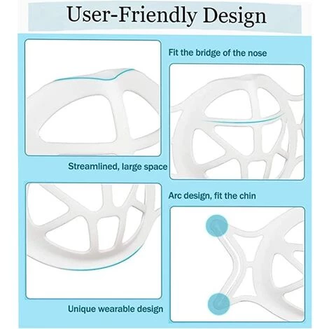 BETTERLIFE Support De Visage En Silicone 3D, Support De Protection Pour Le Visage Pour Un Espace Respirant Plus Confortable, Support De Protection Pour Rouge à Lèvres, Garder Le Tissu Hors De La Bouche 10 Pièces 7 BETTERLIFE Support De Visage En Silicone 3D, Support De Protection Pour Le Visage Pour Un Espace Respirant Plus Confortable, Support De Protection Pour Rouge à Lèvres, Garder Le Tissu Hors De La Bouche 10 Pièces – Image 5