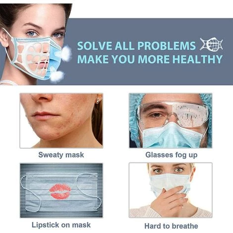 BETTERLIFE 3D Face Bracket, Internal Support Frame For Face Protection And People Wearing Glasses, Can Reduce The Fogging Of Glasses, Reusable And Washable Internal Silicone Support Frame 6 BETTERLIFE 3D Face Bracket, Internal Support Frame For Face Protection And People Wearing Glasses, Can Reduce The Fogging Of Glasses, Reusable And Washable Internal Silicone Support Frame – Image 4