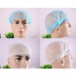 BETTERLIFE Lot De 100 Bonnets De Douche Jetables Non Tissés Extensibles Anti-poussière Pour Médecin, Laboratoire, Infirmière, Tatouage, Service Alimentaire, Hôpital (blanc) -Protection des voies respiratoires Soldes 39348444 4