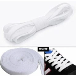 TRIOMPHE Lacets Plats, Lacets Résistants 100% Cotton, 1 Paire. Plusieurs Couleurs Et Longueurs Disponibles (120cm X 8mm). Compatible Avec Nike,Adidas,Converse,Reebok,New Balance,et Beaucoup D'autres. -Protection des voies respiratoires Soldes 39355164 2