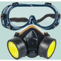TRIOMPHE Protection Respiratoire Filtrant Complète Contre Peinture Chimique Industriel, Gaz Pour Contre Pesticides, Anti-Poussière Avec Deux Soupapes Lunettes Set -Protection des voies respiratoires Soldes 39355259 3