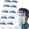 TRIOMPHE Lot De 10 Protections Complètes Du Visage, écrans Faciaux, Transparentes, à Large Visière, Bleues -Protection des voies respiratoires Soldes 39355294 1