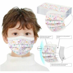 TRIOMPHE 50 Pcs Mignonne Masque Enfants, Non-tissé Respirant à Trois Couches Super Confortable, Imprimé Bandeaux Pour Fille Et Garçon 9 TRIOMPHE 50 Pcs Mignonne Masque Enfants, Non-tissé Respirant à Trois Couches Super Confortable, Imprimé Bandeaux Pour Fille Et Garçon -Protection des voies respiratoires Soldes 39355297 3