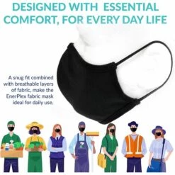 TRIOMPHE 3 Plis Visage Réutilisable Masque Disponible En Plusieurs Tailles - Confort Respirant, Masque De Sécurité, Lavable En Machine|Noir|5pcs 10 TRIOMPHE 3 Plis Visage Réutilisable Masque Disponible En Plusieurs Tailles - Confort Respirant, Masque De Sécurité, Lavable En Machine|Noir|5pcs -Protection des voies respiratoires Soldes 39355299 4