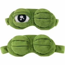 LITZEE Masque Pour Les Yeux De Grenouille, Masque De Nuit Sommeil Enfant Fantaisie Mignon