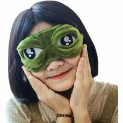 LITZEE Masque Pour Les Yeux De Grenouille, Masque De Nuit Sommeil Enfant Fantaisie Mignon -Protection des voies respiratoires Soldes 39397616 4