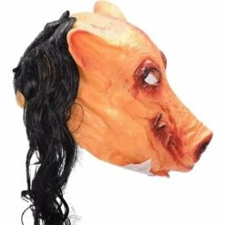 BETTERLIFE Halloween Latex Masque Tête De Cochon Avec Cheveux Masque Animaux Porc Horreur Effrayant Accessoire Costume Déguisement Halloween Mascarade Carnaval Cosplay Fête Masque De Déguisement -Protection des voies respiratoires Soldes 39501884 2