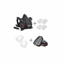 AUGIENB Masque à Gaz Respirateur Demi-visage Réutilisable Peinture Pulvérisation Sécurité Travail Filtre Protection Masque Anti-poussière 11 AUGIENB Masque à Gaz Respirateur Demi-visage Réutilisable Peinture Pulvérisation Sécurité Travail Filtre Protection Masque Anti-poussière -Protection des voies respiratoires Soldes 39502069 5