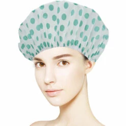 TRIOMPHE Bonnet De Douche 6 Pièces, Imperméable Bonnet De Bain élastiques Chapeau Réutilisables, Grand Accessoire Cheveux Douche Pour Les Femmes Filles De Douche Spa Salon -Protection des voies respiratoires Soldes 39510656 3