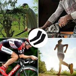 TRIOMPHE Manchette De Protection Anti-coupure En Acier Inoxydable Pour Le Jardinage, La Boucherie, Le Travail Du Verre, Noir -Protection des voies respiratoires Soldes 39510704 3