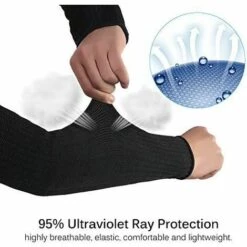 TRIOMPHE Manchette De Protection Anti-coupure En Acier Inoxydable Pour Le Jardinage, La Boucherie, Le Travail Du Verre, Noir -Protection des voies respiratoires Soldes 39510704 5