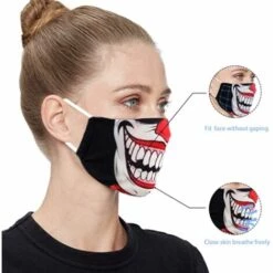 ILOVEMILAN Masque Facial En Coton Réutilisable à La Mode Pour Hommes Et Femmes Lavable Et Respirant -Protection des voies respiratoires Soldes 39636985 3